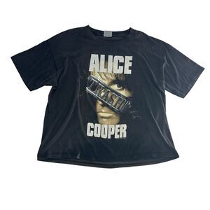Vintage Alice Cooper Shirt Mens XL Black‎ Trashed America Tour 1990 Brockum USA